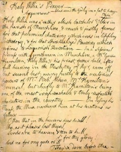 Manuscript of Holy Willie's Prayer