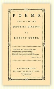 Kilmarnock Edition of Burns' Poems