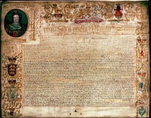 A copy of the 1707 Treaty of Union